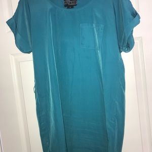 Blue Ali & Kris mini shirt dress.